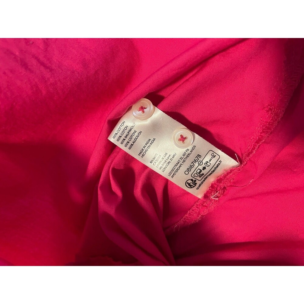 Maeve by Anthropologie Oversized Pink Button Down Shirt Dress Women’s Size Large - Picture 9 of 9